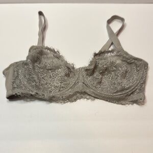 HSIA 36D Gray Lace Bra